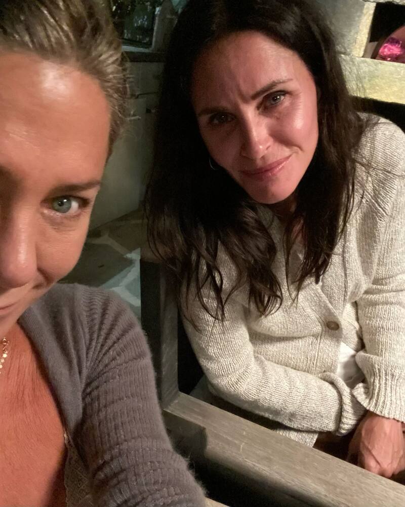 Una fotografía más actual de Jennifer Aniston y Courteney Cox