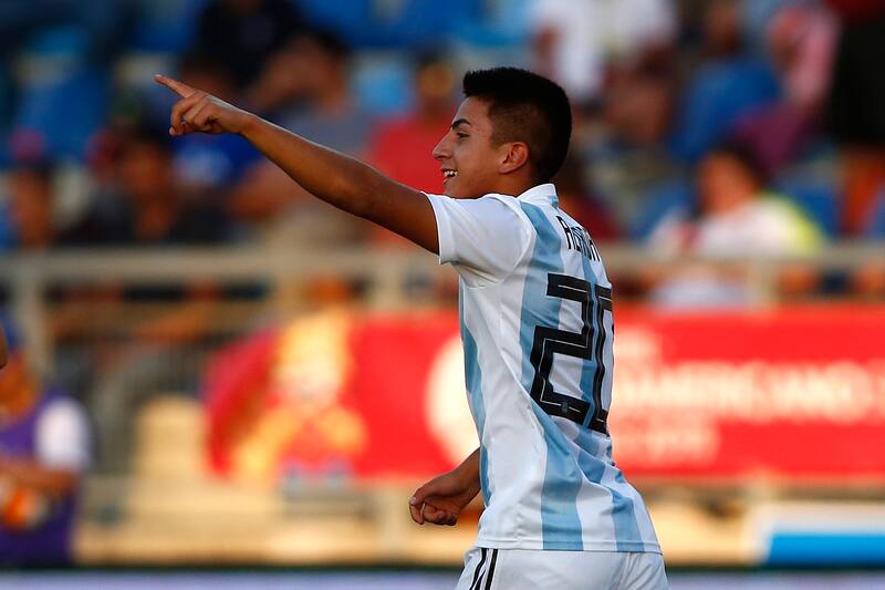 Thiago Almada jugando por Argentina Sub 20.
Marcelo Hernandez/Photosport