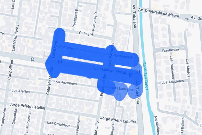 Sector afectado por el corte de luz.