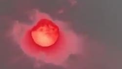 VIDEO | Extraño fenómeno de sol rojo se pudo ver en China