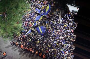 La multitud de hinchas que recibió a Boca en la previa al duelo ante Central Córdoba