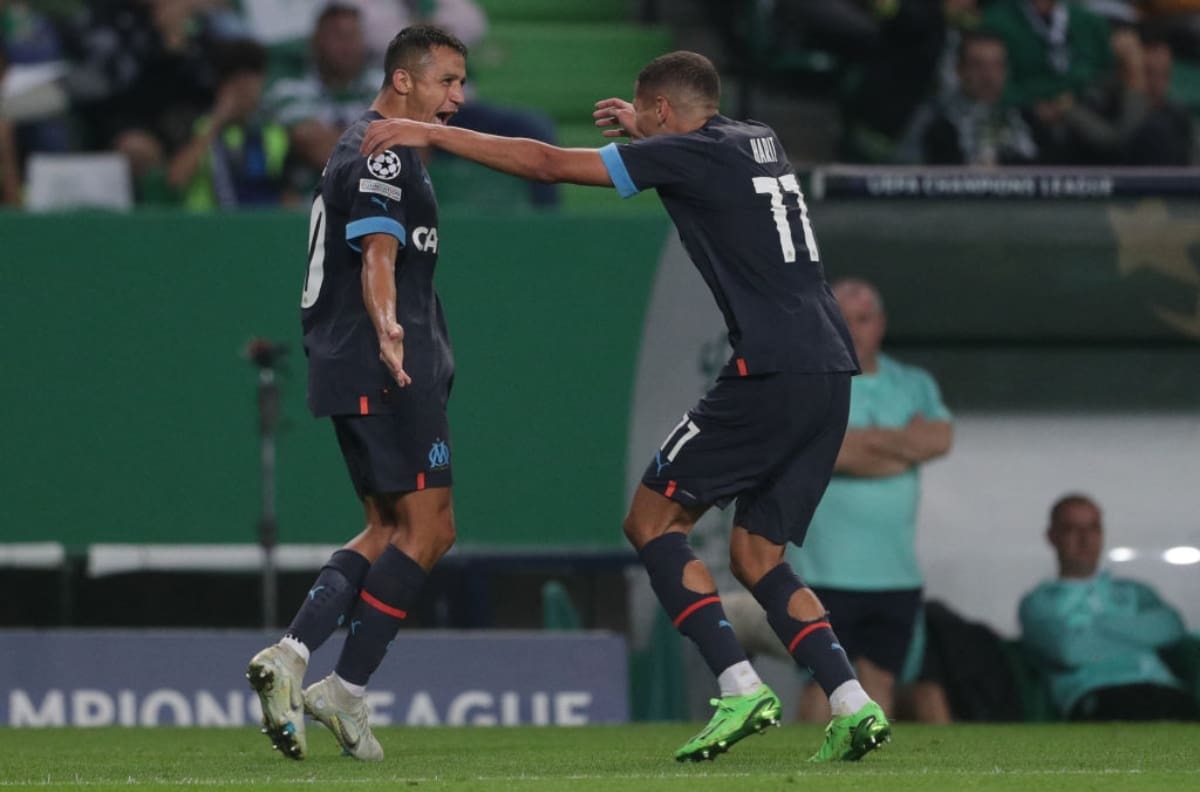 Gol incluido: Alexis Sánchez volvió a brillar en triunfo del Marsella por Champions League