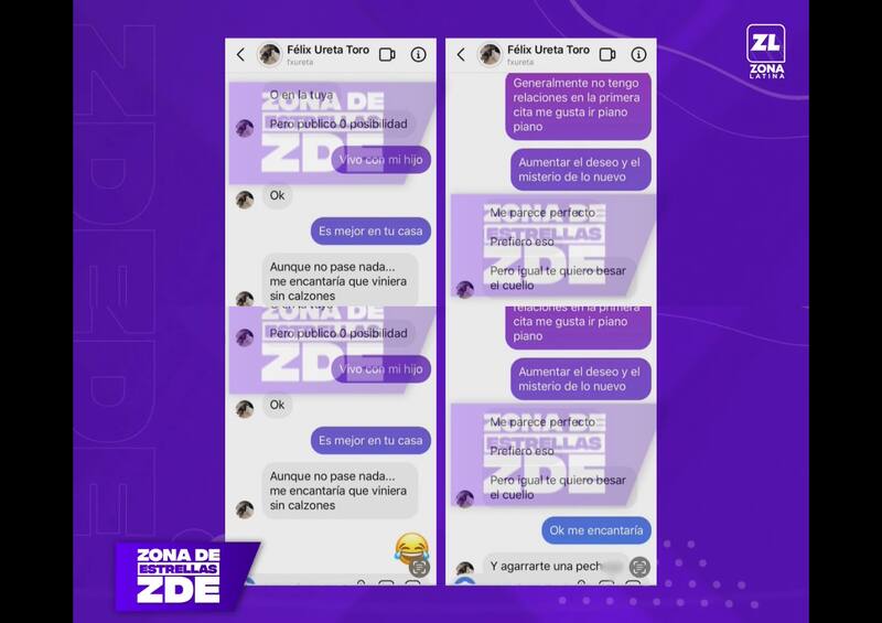 Este es parte del supuesto chat de Félix Ureta con una mujer desconocida mientras se encontraba con Raquel Argandoña
