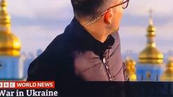 VIDEO | Alta tensión: Periodista de la BBC es interrumpido en pleno bombardeo ruso en Ucrania