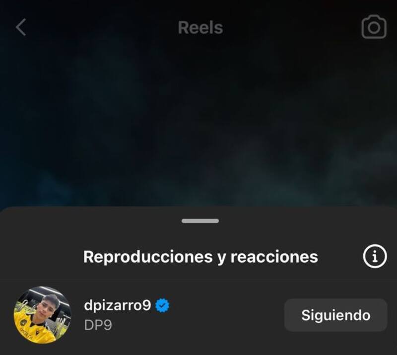 Damián Pizarro le dio me gusta a una publicación de hinchas de la U.