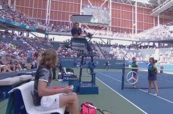 El furioso díalogo de Stefanos Tsitsipas con el juez del partido en el US Open
