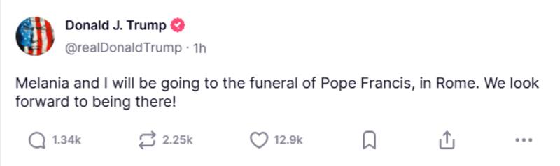 a través de Truth Social.