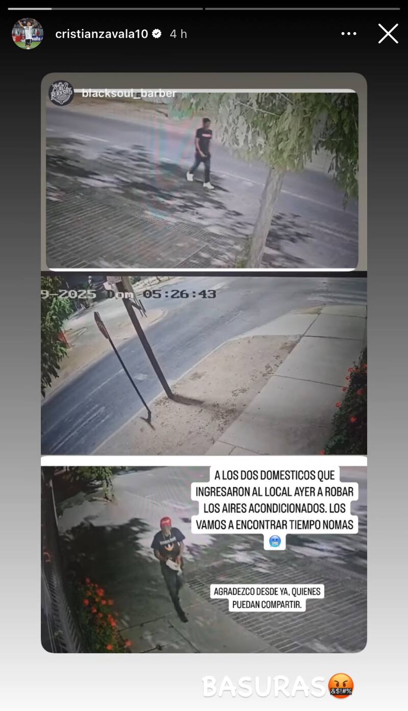 Cristián Zavala sufrió fuerte robo en su barbería.
