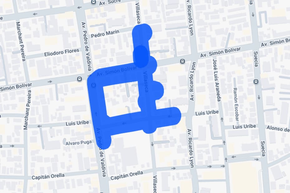Sector afectado por el corte de luz.