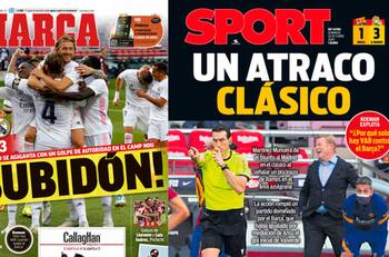 Alegría madrileña, rabia catalana: La prensa española tras triunfo del Real sobre Barcelona