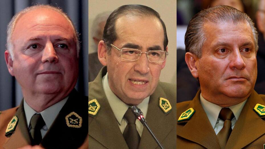 Eduardo Gordon, Gustavo González y Bruno Villalobos son los últimos tres generales a cargo de la institución acusados de una serie de delitos.