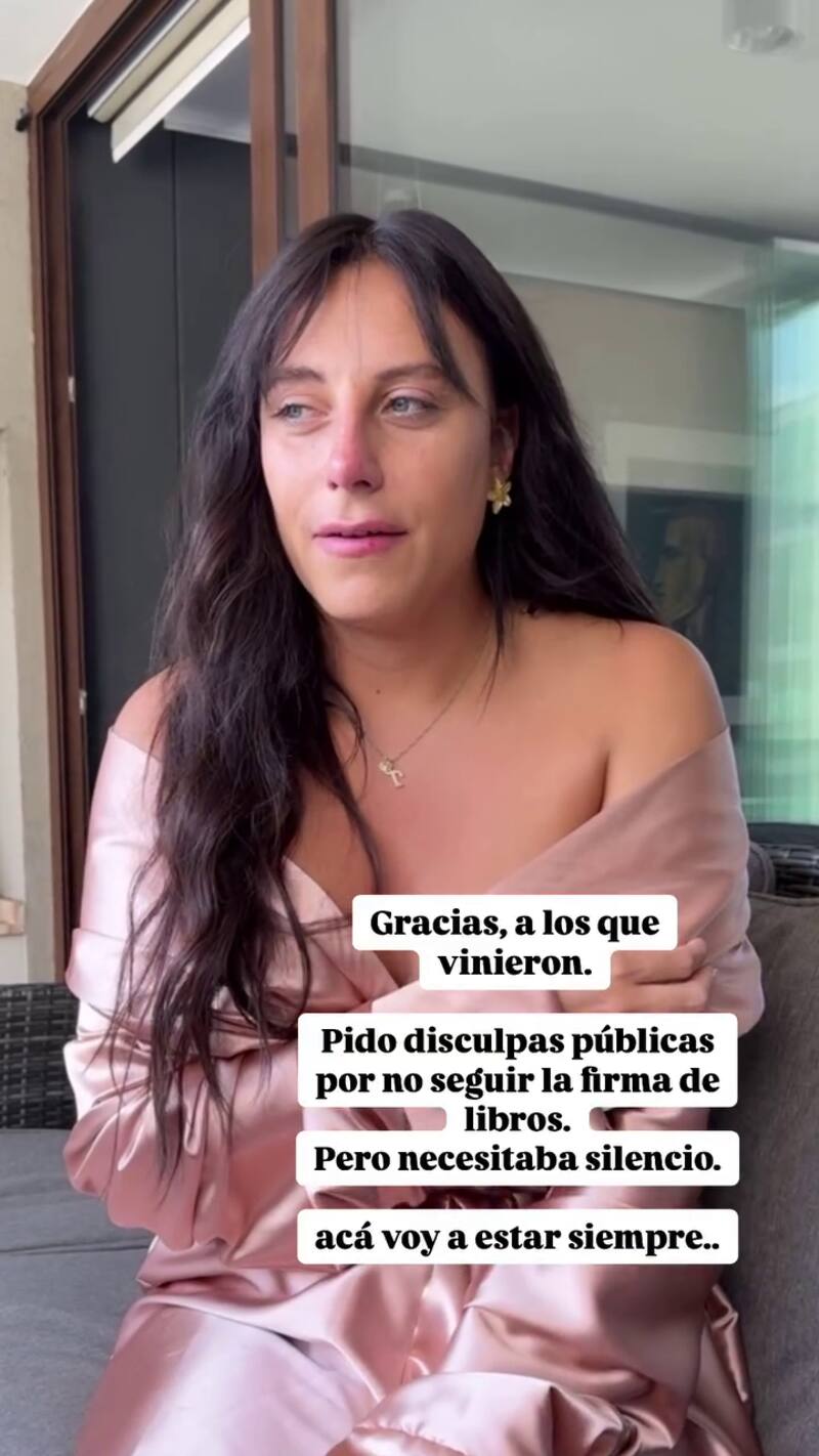 La aludida se mostró muy afectada en el registro que compartió en sus redes sociales.