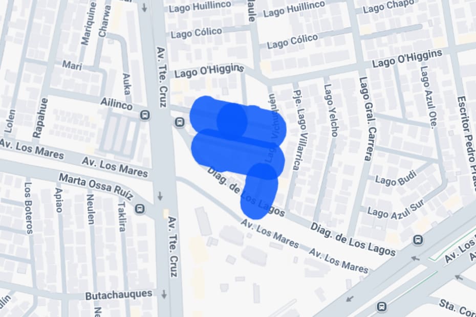 Sector afectado por el corte de luz.