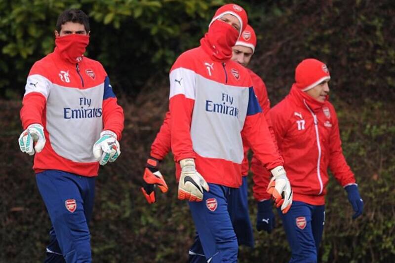 Wojciech Szczesny estuvo seis años en el Arsenal, donde compartió con Alexis Sánchez, Emiliano Martínez y David Ospina, en la foto.