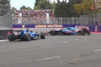 VIDEO | Pudo ser peor: Colapinto se salvó de un grave accidente en el GP de Azerbaiyán