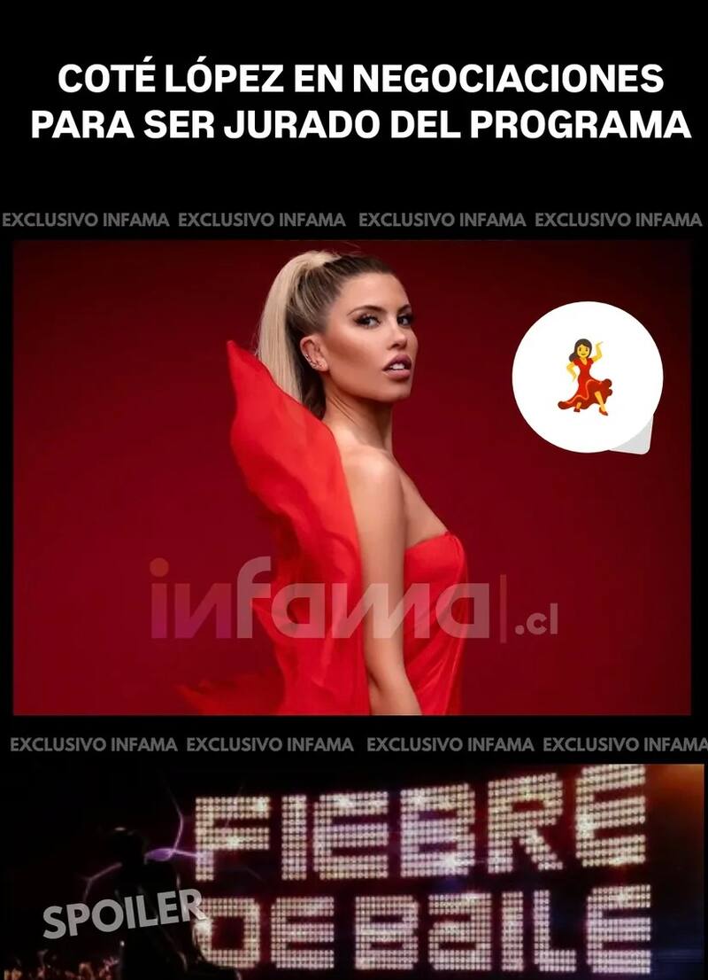 La modelo sería jurado de Fiebre de Baile.