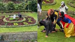 VIDEO | Hombre vandalizaba Reloj de Flores de Viña del Mar y fue detenido por Blancanieves y Stormtrooper