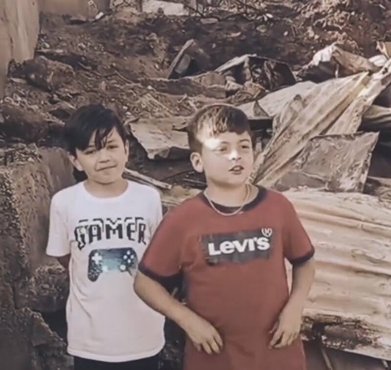 Niños damnificados pidieron la vista de Jordan 23. Créditos: Instagram