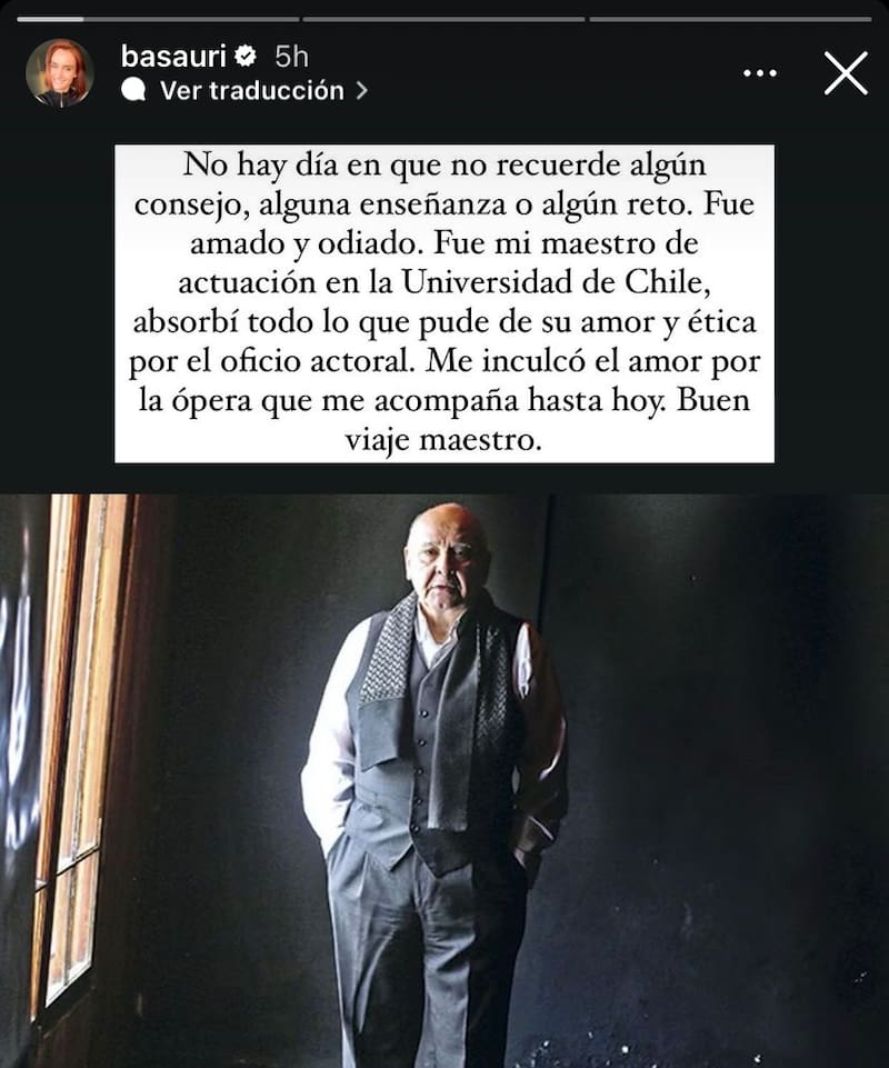 La actriz se despidió de Fernando González / Instagram