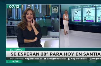 "Todos los besitos para ti": El romántico saludo de Michelle Adam para su pololo en pleno Meganoticias Conecta