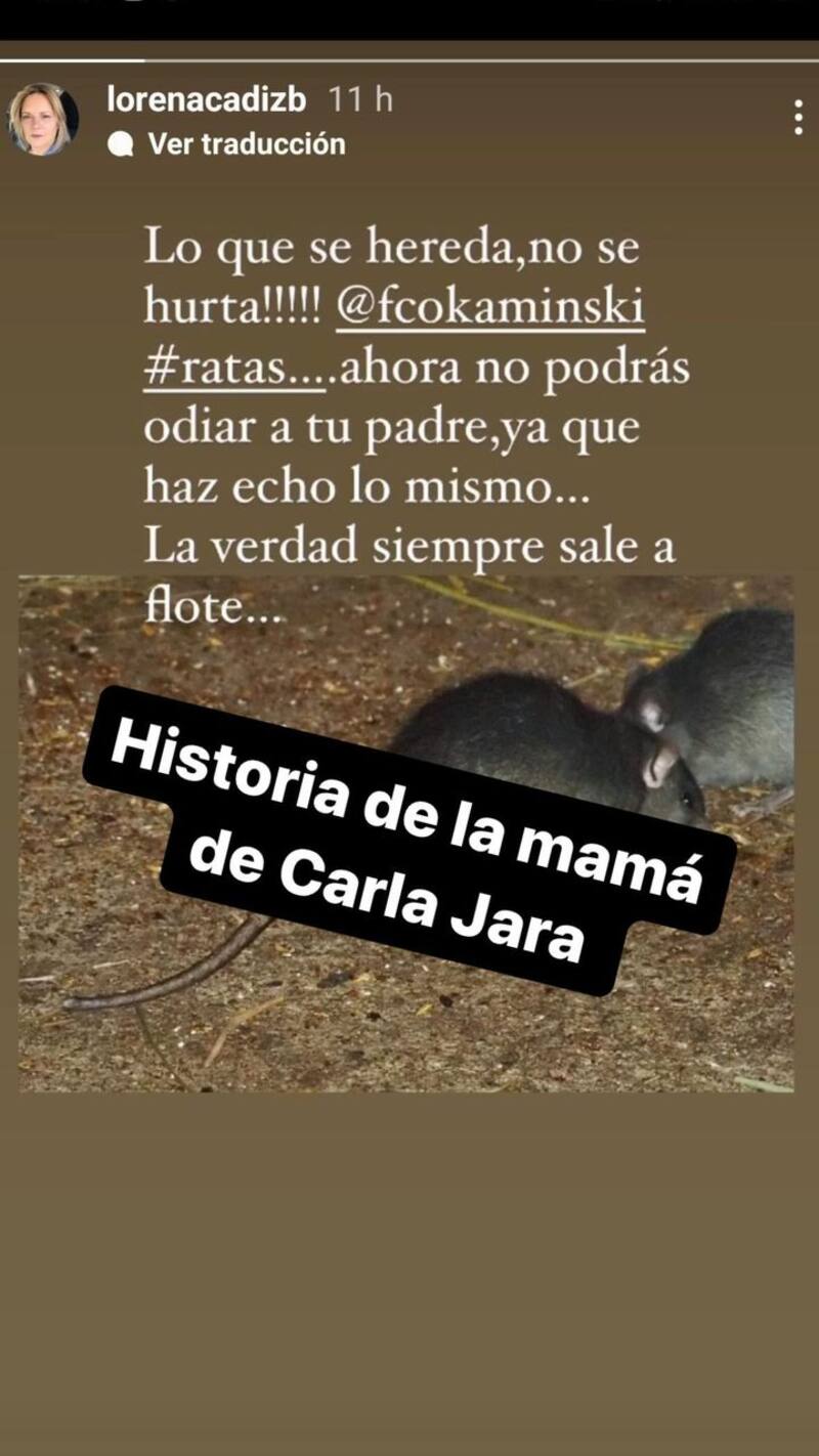 Mamá de Carla Jara le envía directo emnsaje a Kaminski