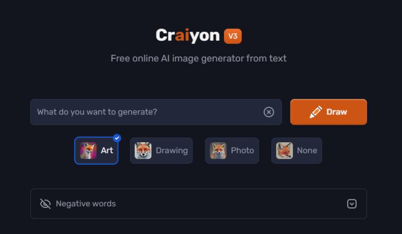 Una vez dentro de la plataforma de Craiyon debes escribir lo que queremos generar.