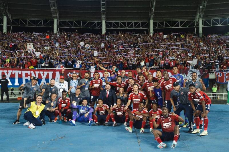 El DIM de Colombia avanzó con comodidad a cuartos de final, a costa de Palestino. Foto: DIM.