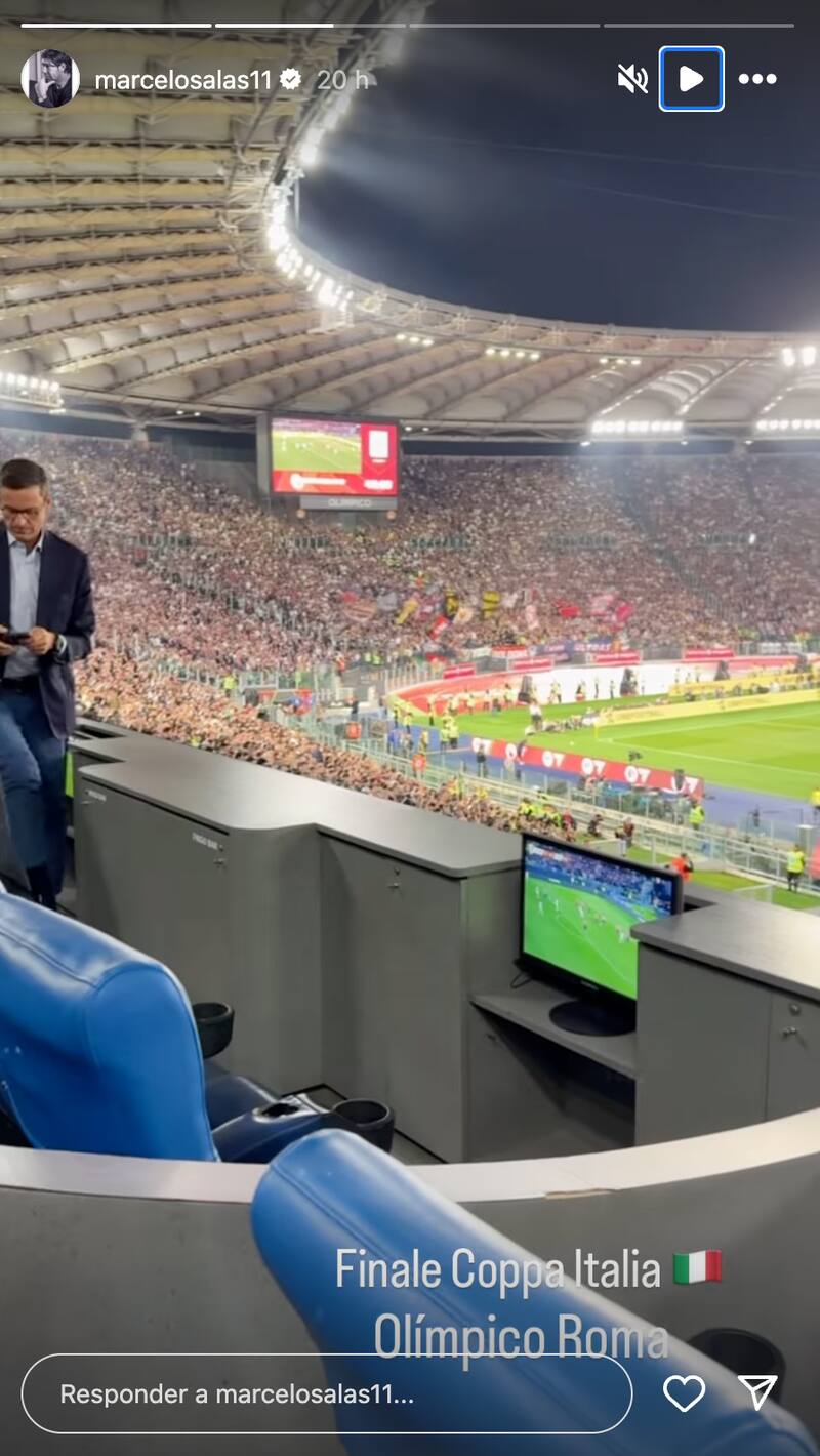 El presidente del Pije fue a ver la final de Copa Italia.