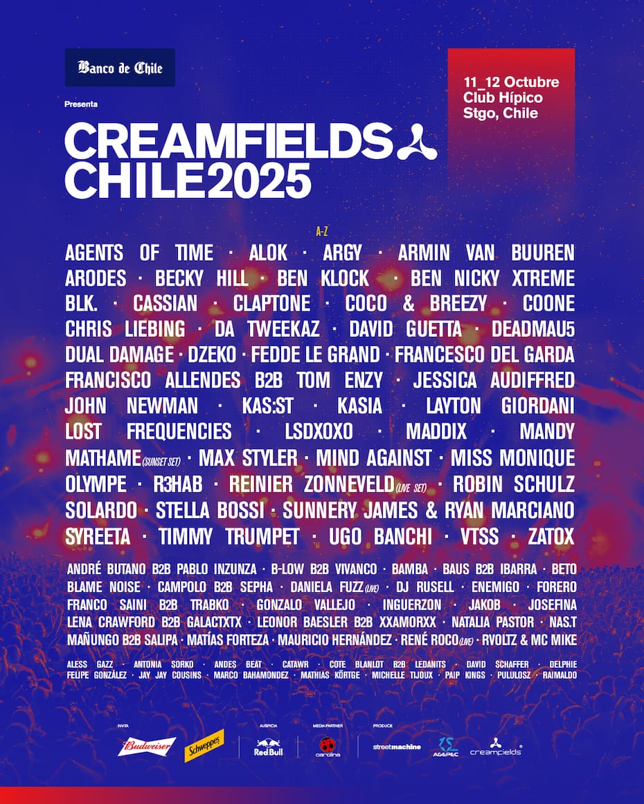 Cartel de la edición 2025 del festival de música electrónica más grande del país.