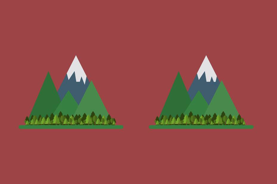 ¿Podrás encontrar las 3 diferencias entre las montañas de la imagen?