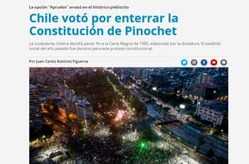 "Chile enterró la Constitución de Pinochet": Así vio al prensa internacional el triunfo del Apruebo en el Plebiscito