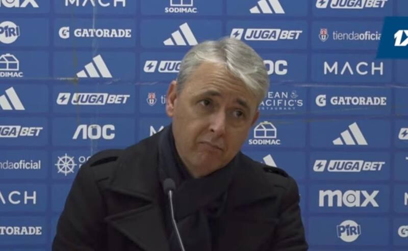 habló tras el triunfo de la UC sobre la U. Foto: Captura.