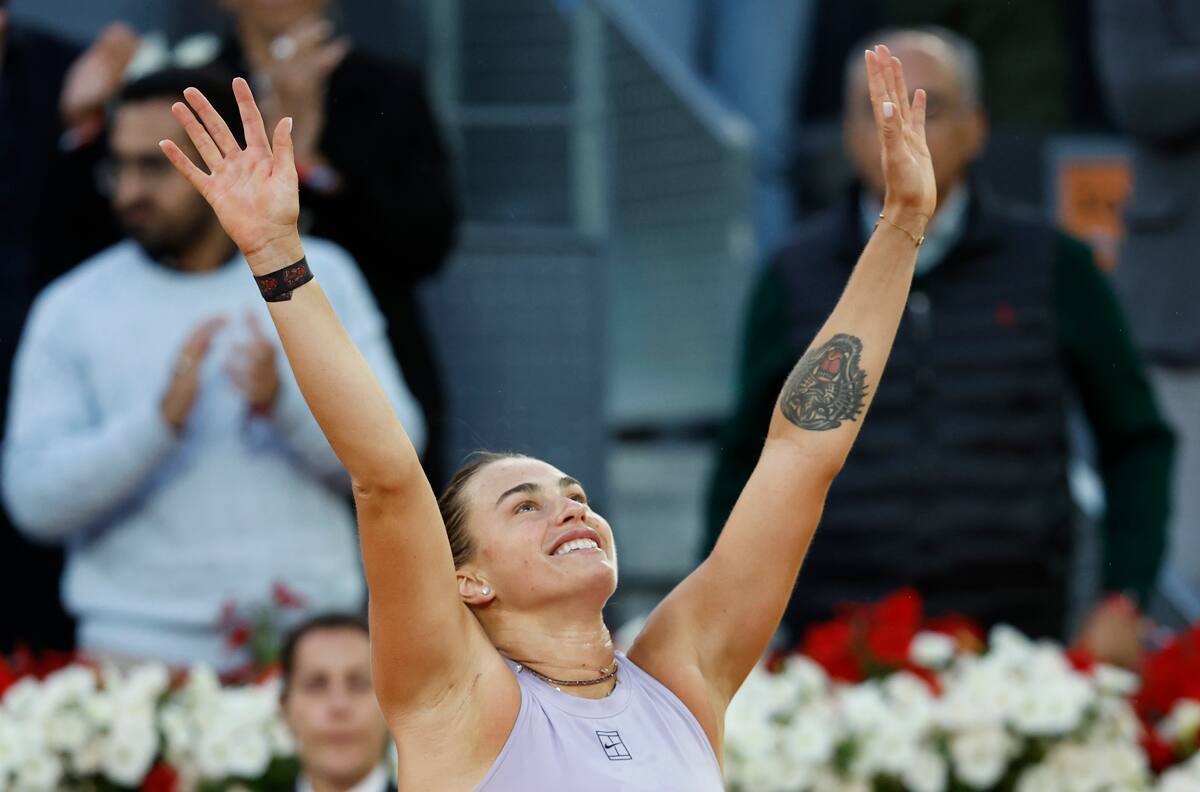 Sabalenka corona en Madrid por tercera vez y alcanza el récord de Petra Kvitova
