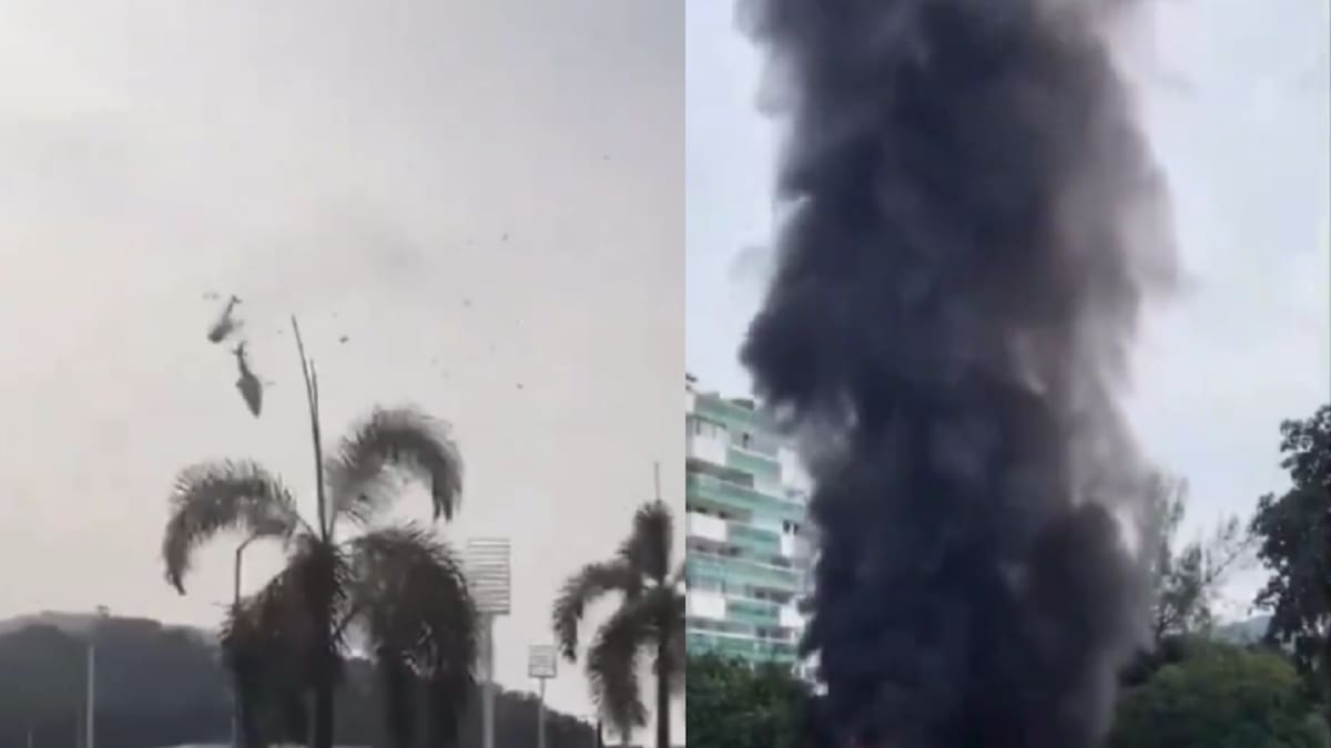 VIDEO | Así fue el trágico accidente aéreo entre dos helicópteros en Río de Janeiro: dejó 6 víctimas fatales