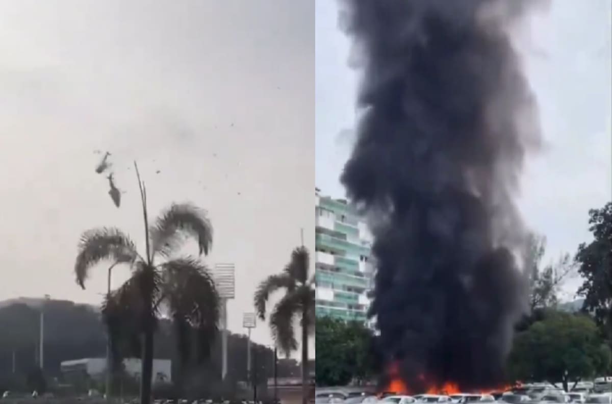 VIDEO | Así fue el trágico accidente aéreo entre dos helicópteros en Río de Janeiro: dejó 6 víctimas fatales