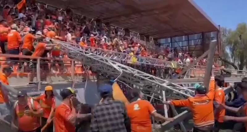 Una joven quedó cuadrapléjica tras el accidente. Municipalidad de Calama desvinculó al coordinador del Estadio. Foto: Captura Antofagasta TV.