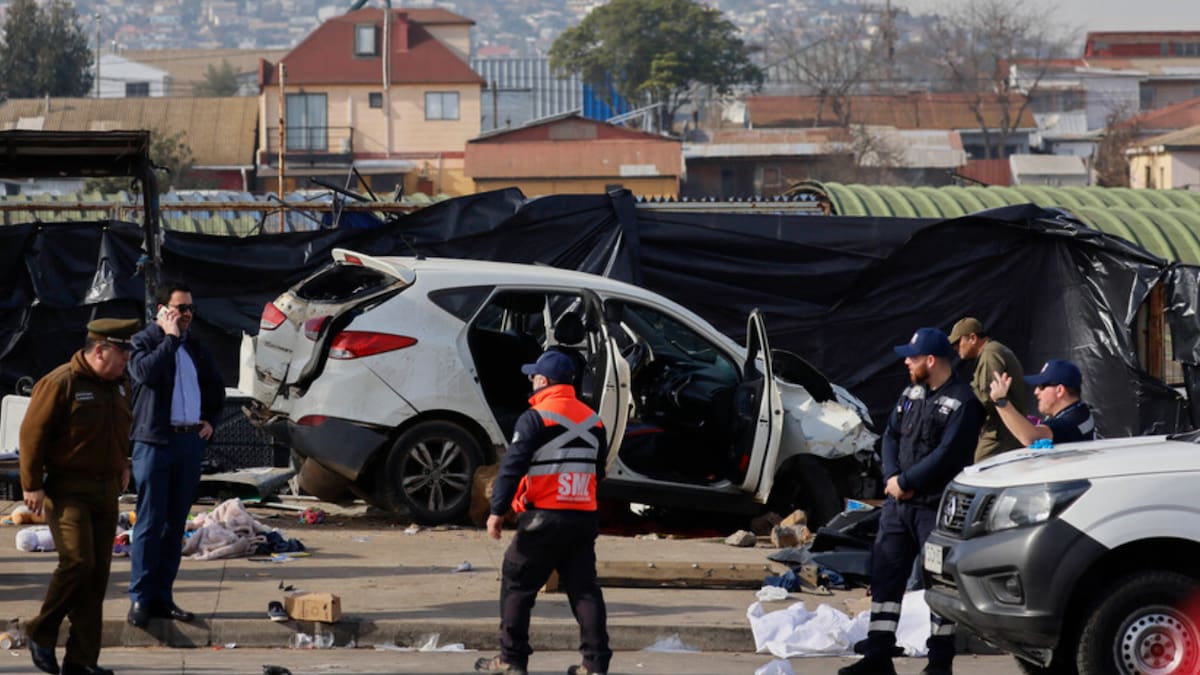 VIDEO | Así fue el impactante choque de un vehículo en feria de Viña del Mar: Conductor pertenece a la Armada