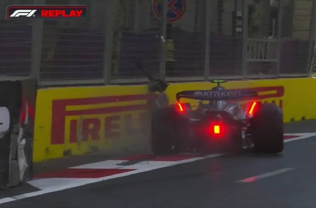 VIDEO | El piloto argentino Franco Colapinto chocó en la previa a su segunda carrera en la Fórmula 1