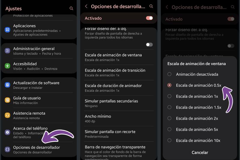 Así puedes disminuir las animaciones en tu Android.