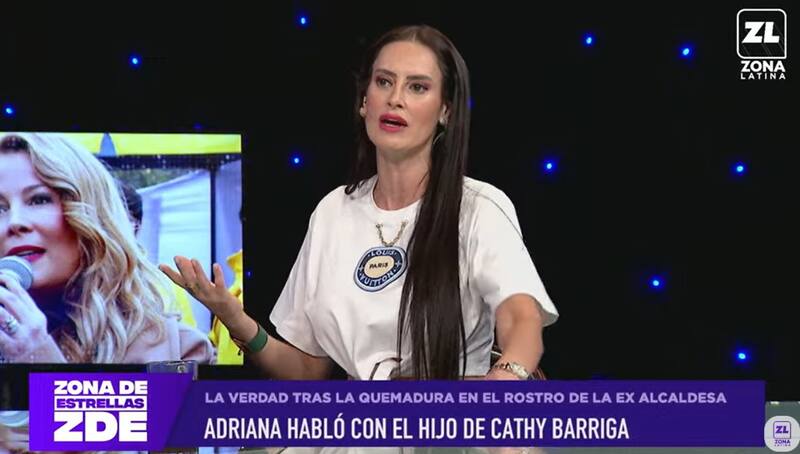 La influencer habló con el hijo mayor de Cathy Barriga. Créditos: Pantallazo Zona Latina