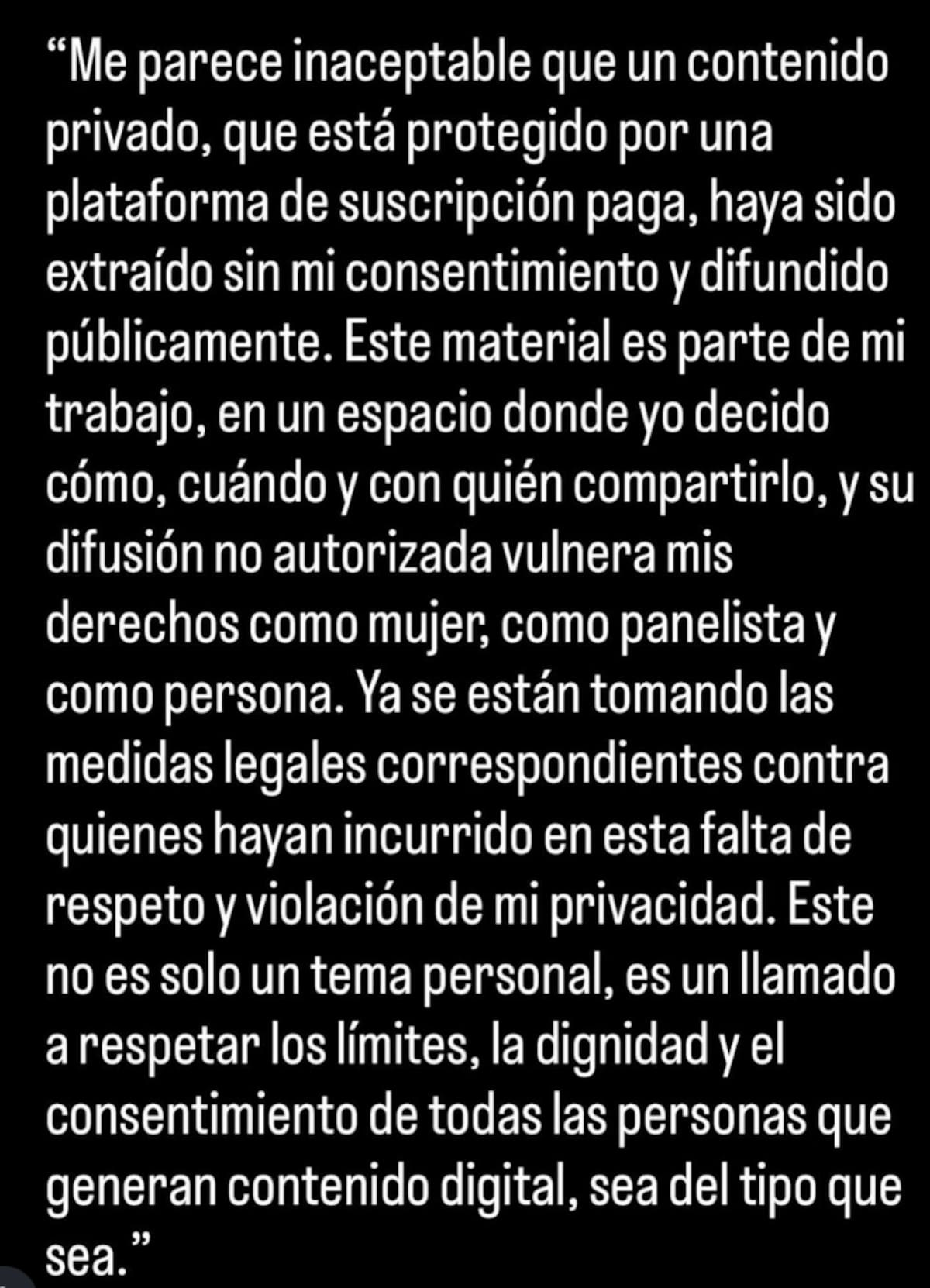 La modelo se lanzó contra Emeterio Ureta.