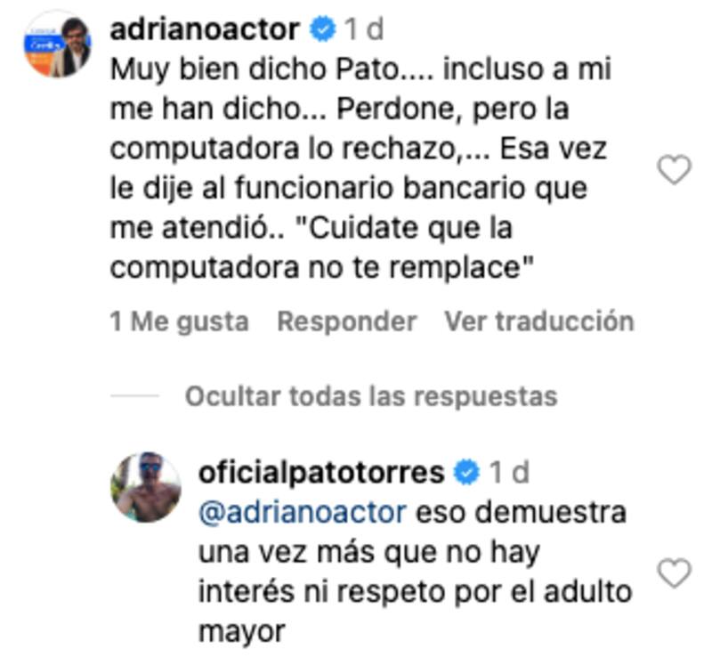 Adriano Castillo reaccionó a anécdota de Pato Torres.
