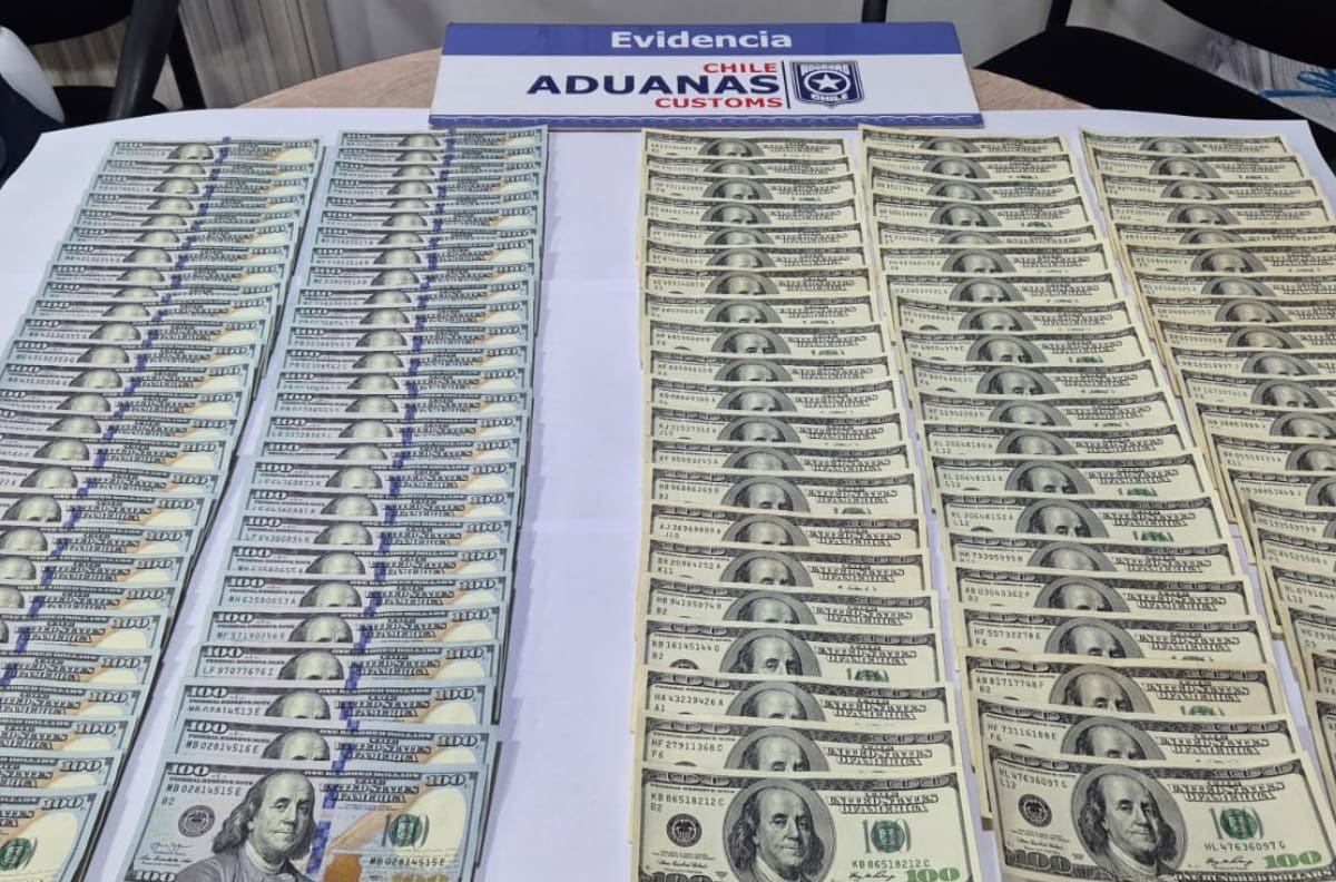 Indignante: descubren a viajero oculto ingresando ilegalmente más de 30 mil dólares en efectivo a Chile
