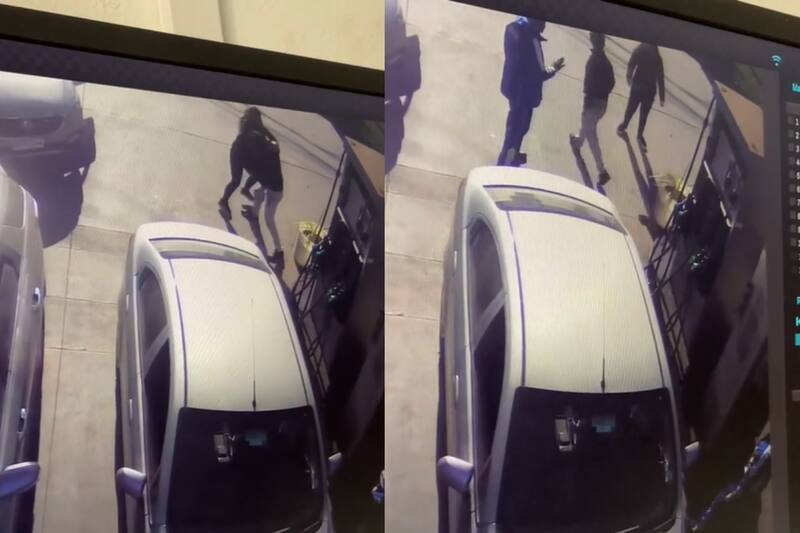 Mujer captó la violenta agresión con su teléfono.