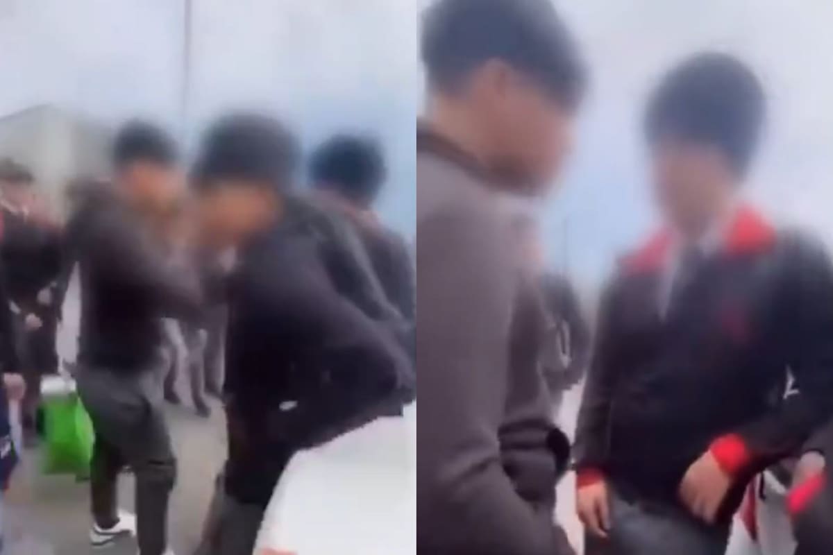 El menor fue trasladado a un centro de salud. Captura video.