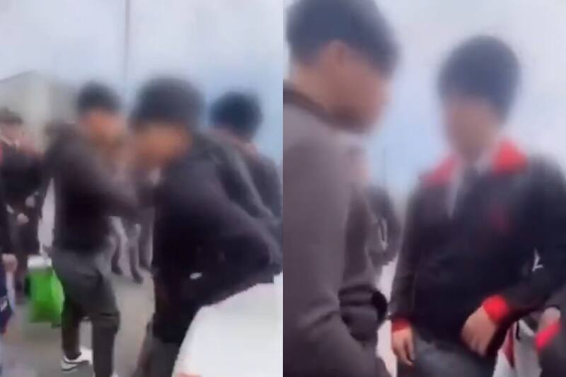 El menor fue trasladado a un centro de salud. Captura video.