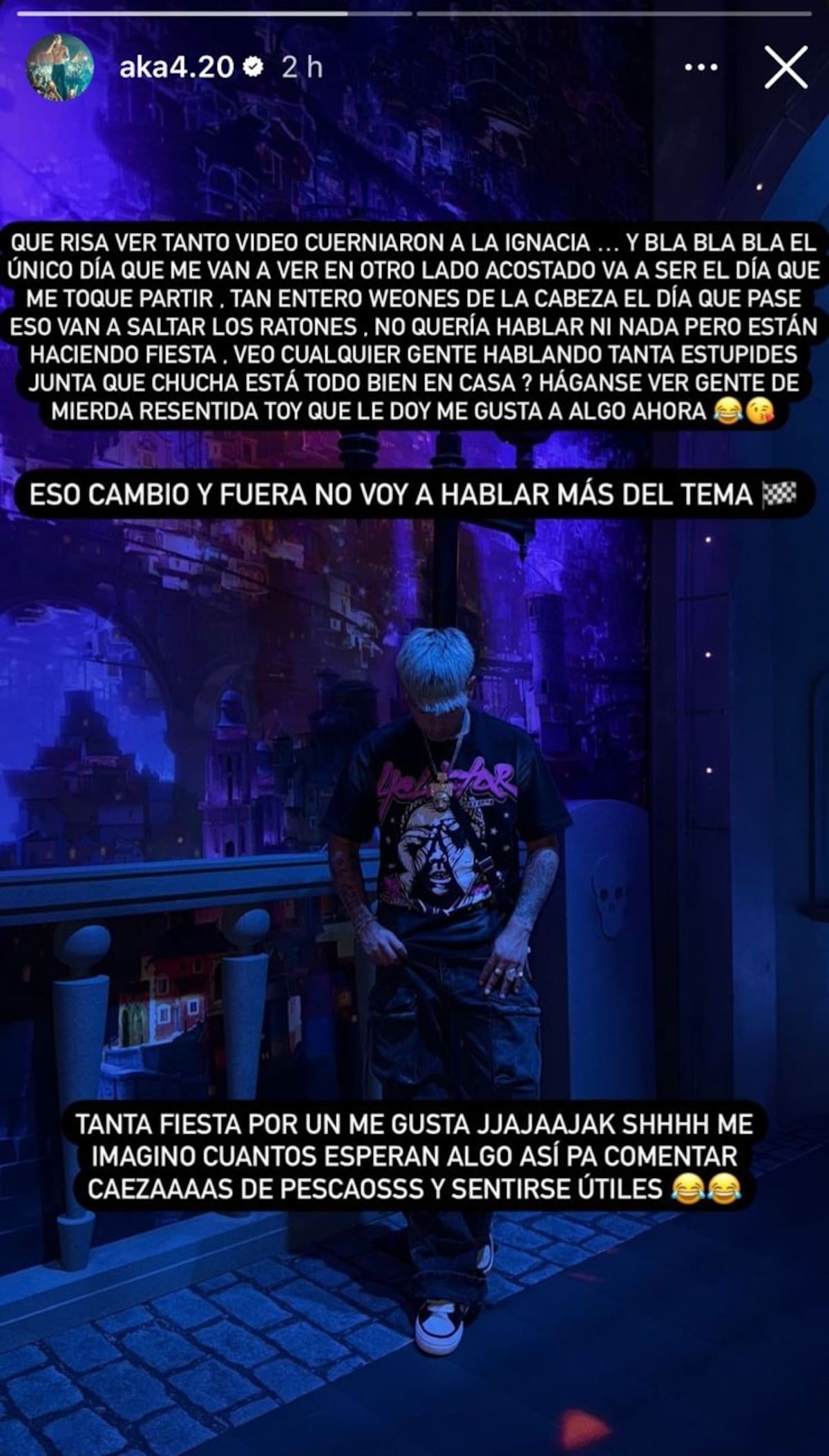 Ak4.20 se descargó por Instagram.