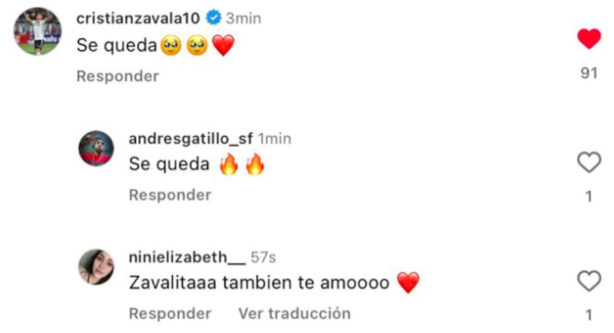 El comentario de Cristián Zavala en la publicación de Alan Saldivia que fue replicado por los hinchas de Colo Colo