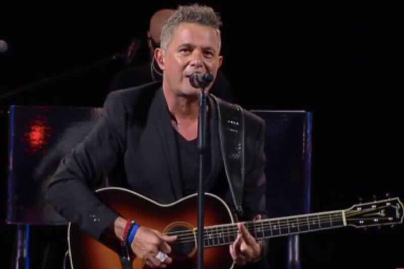 Alejandro Sanz en su presentación en Viña del Mar.