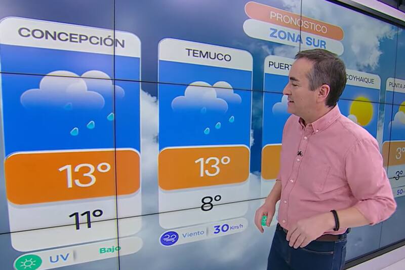 El meteorólogo advirtió por el drástico descenso de la temperatura que se avecina para las próximas horas. Crédito: Captura de pantalla - Mega.